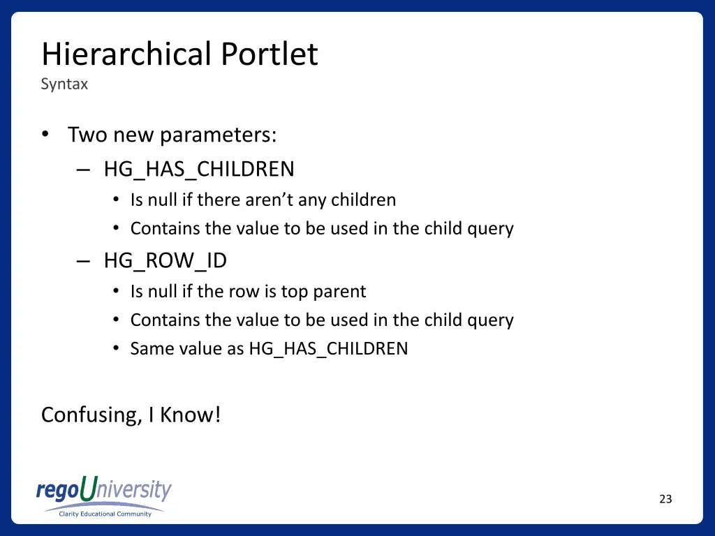 hierarchical portlet