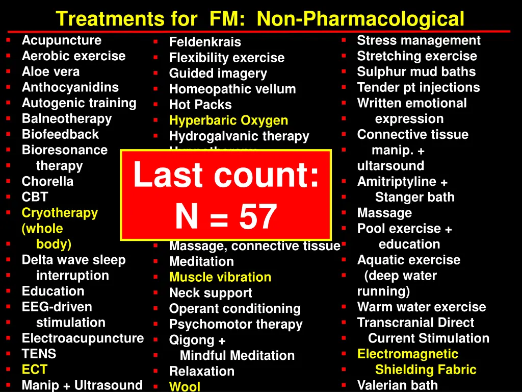 treatments for fm non pharmacological acupuncture