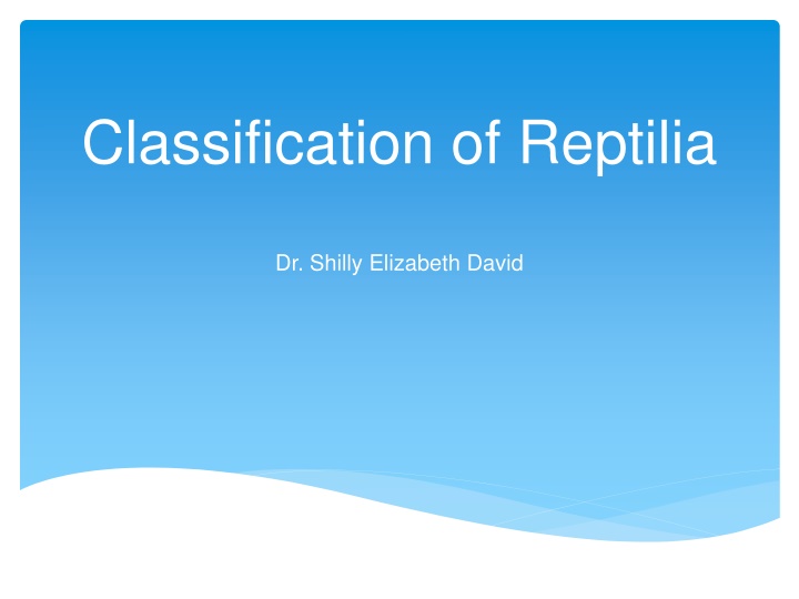 classification of reptilia