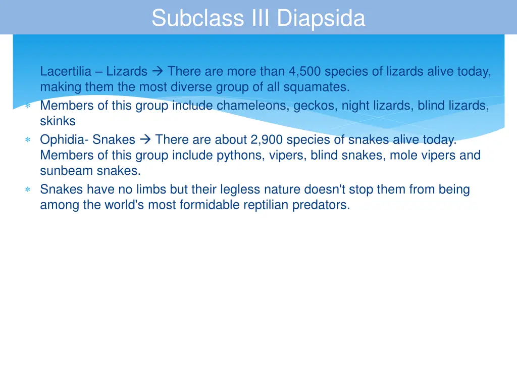 subclass iii diapsida 4