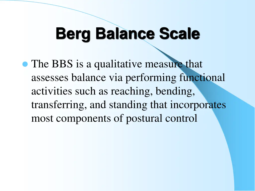 berg balance scale 1