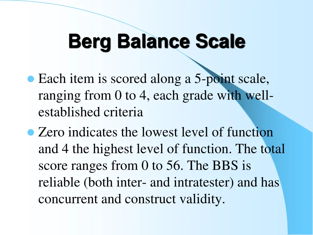 berg balance scale 3