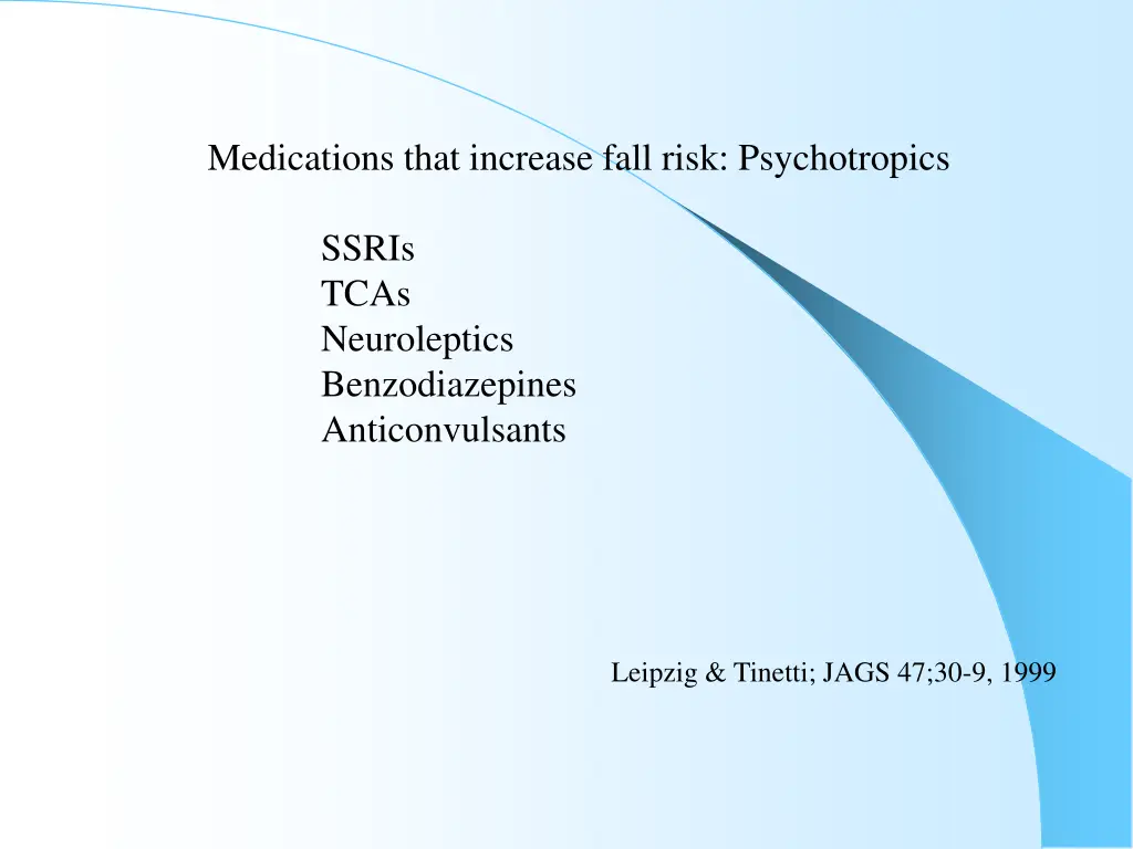 medications that increase fall risk psychotropics