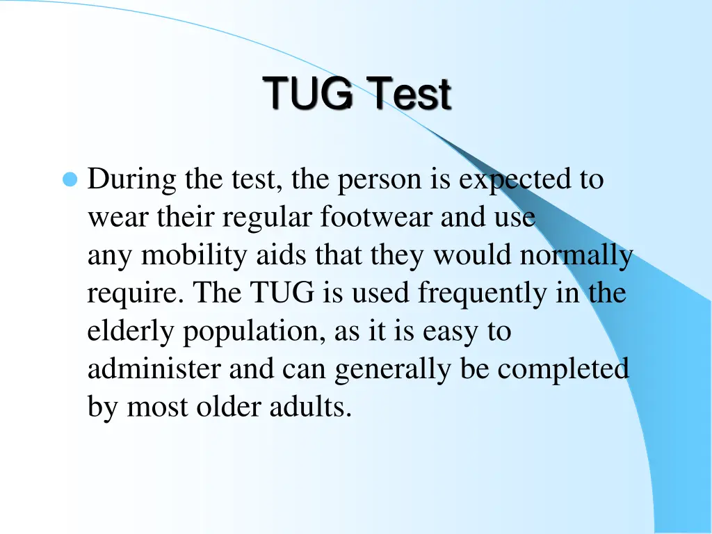 tug test