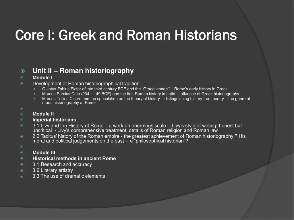 core i core i greek and roman historians greek