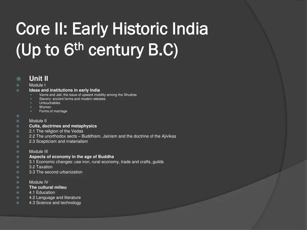 core ii early historic india core ii early 1