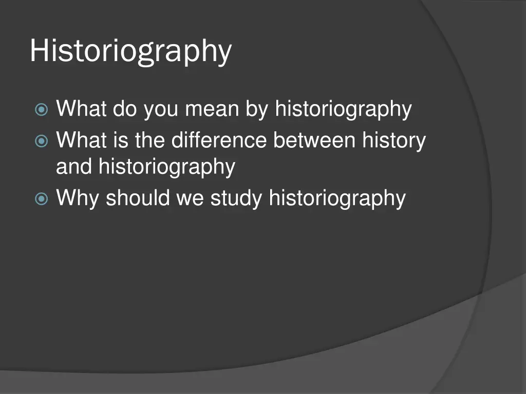 historiography