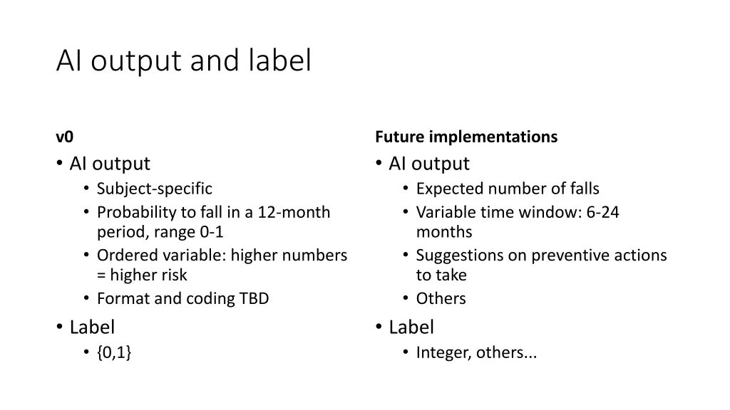 ai output and label