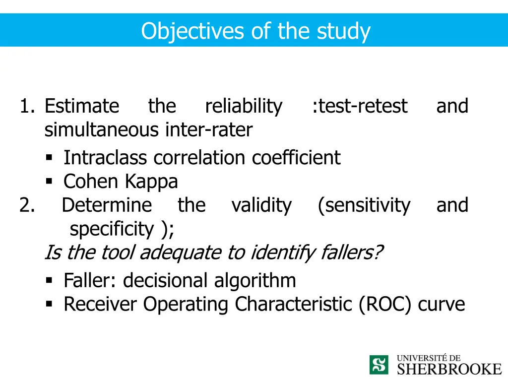 objectives of the study