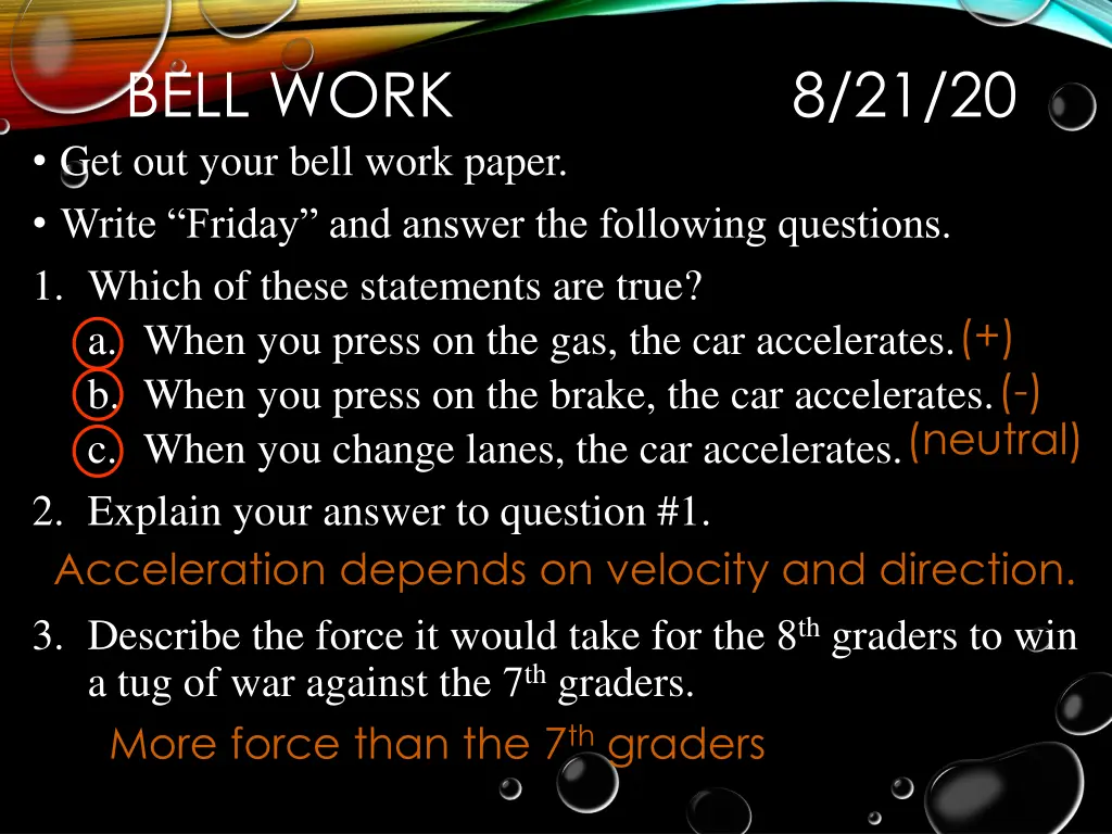 bell work get out your bell work paper write 1