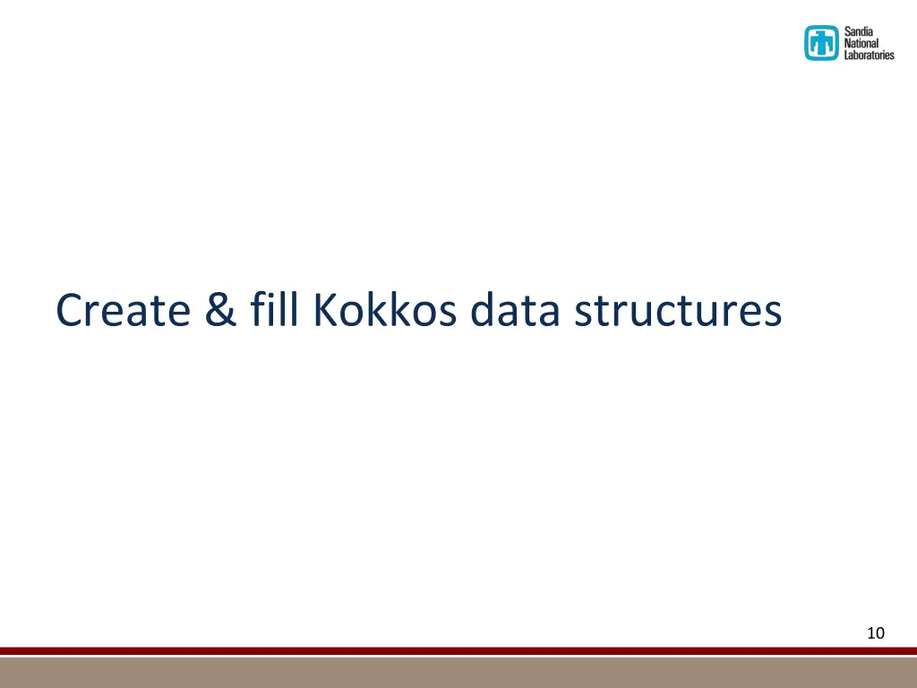 create fill kokkos data structures