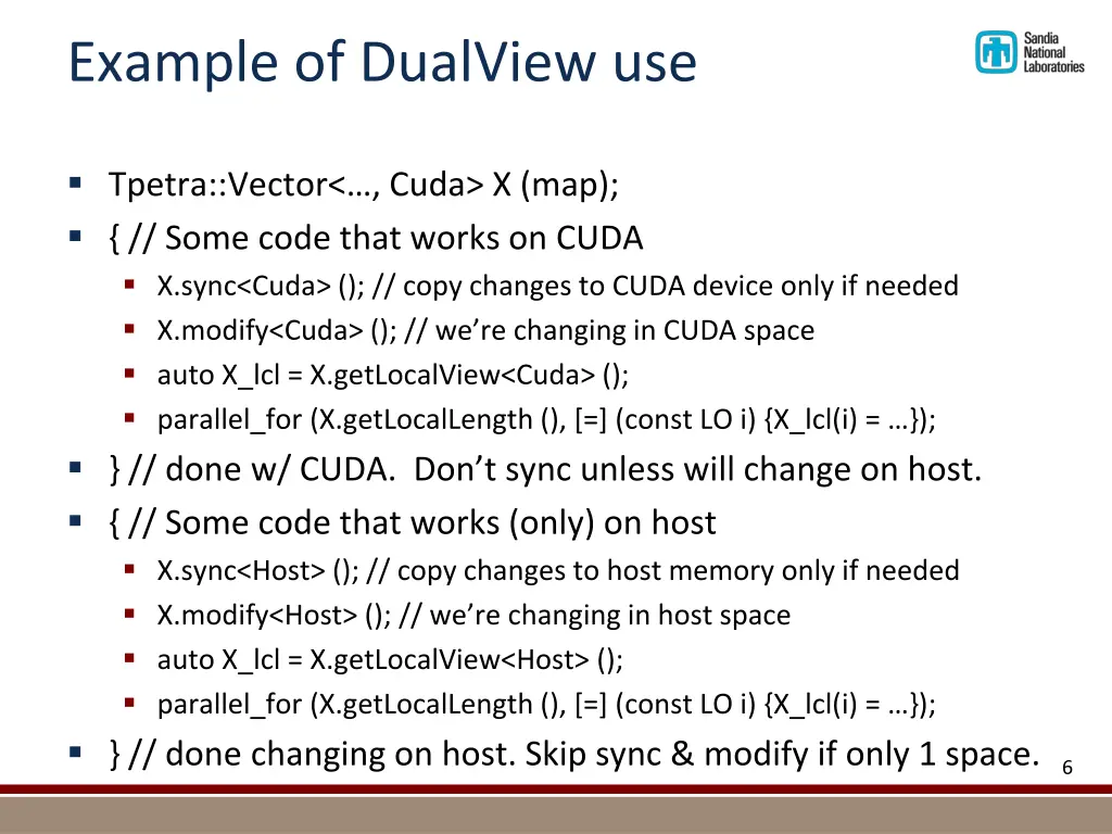 example of dualview use