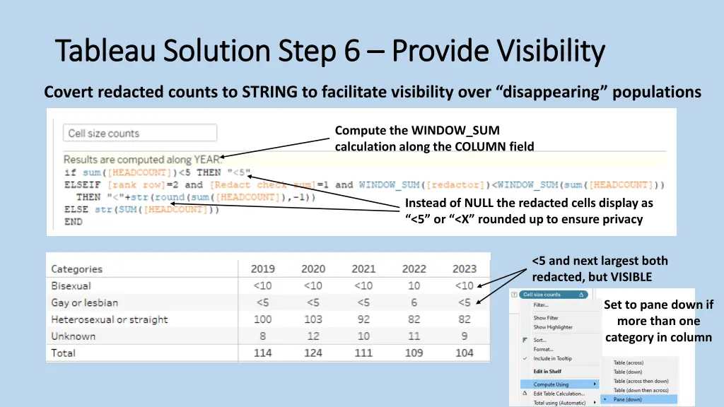 tableau solution step 6 tableau solution step