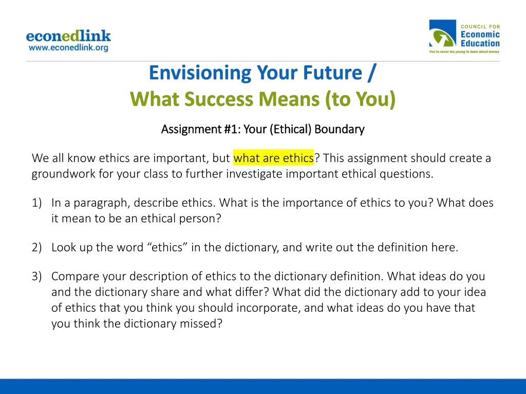 assignment 1 your ethical boundary assignment