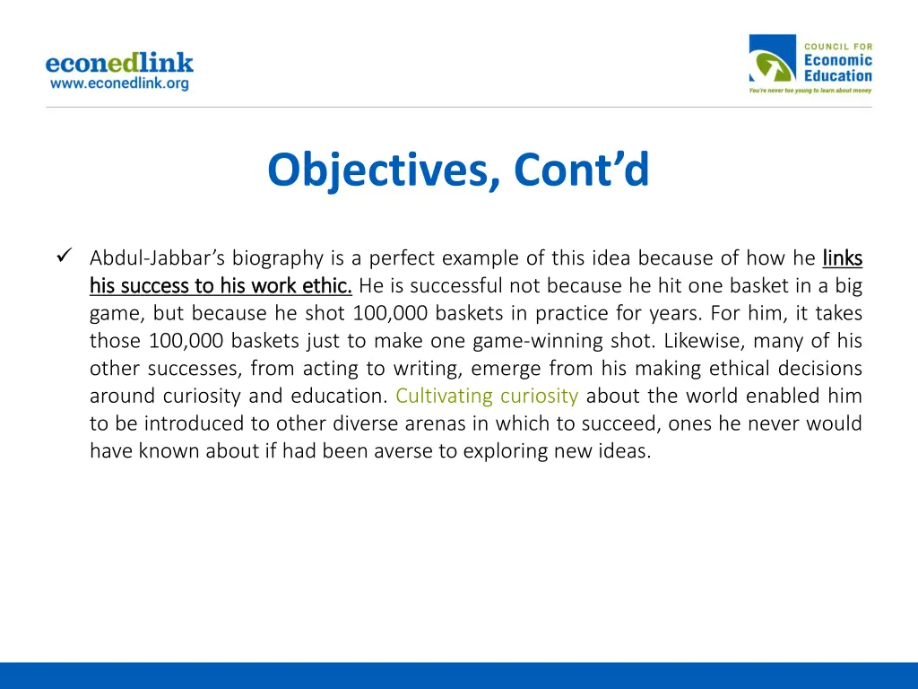 objectives cont d 1