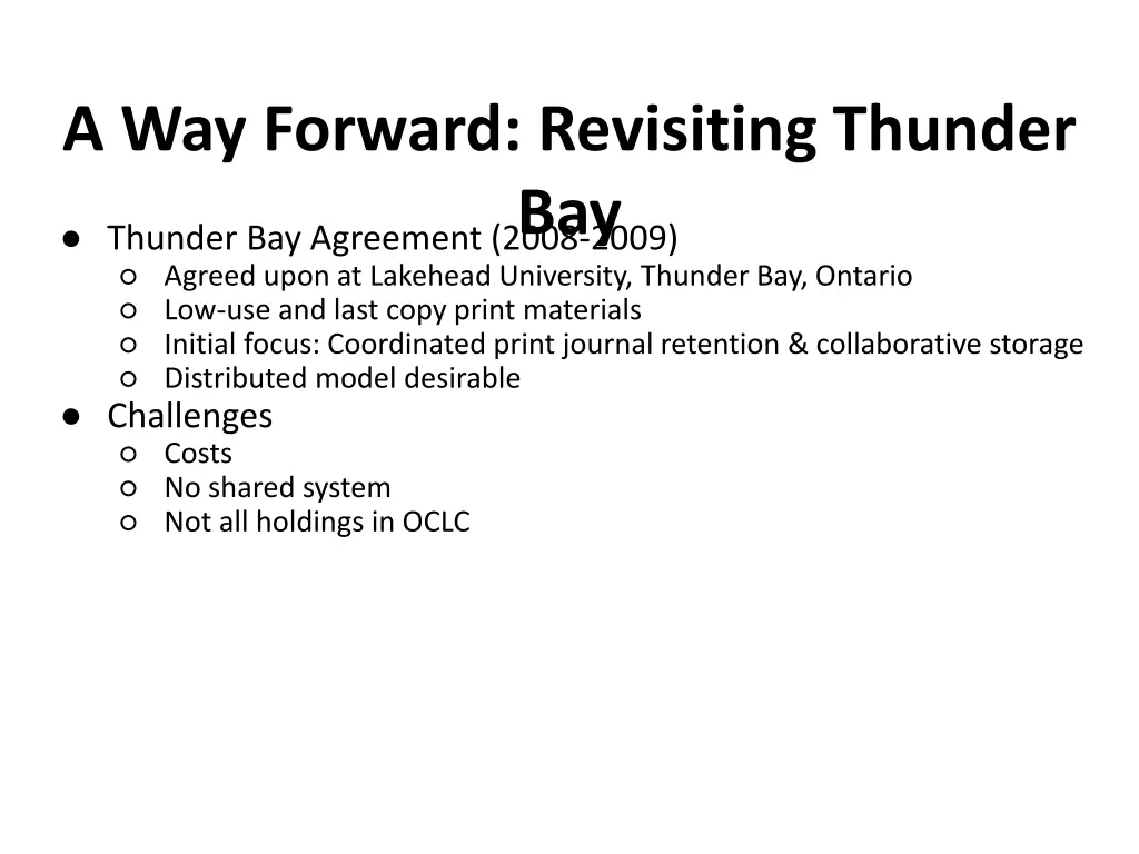 a way forward revisiting thunder bay thunder