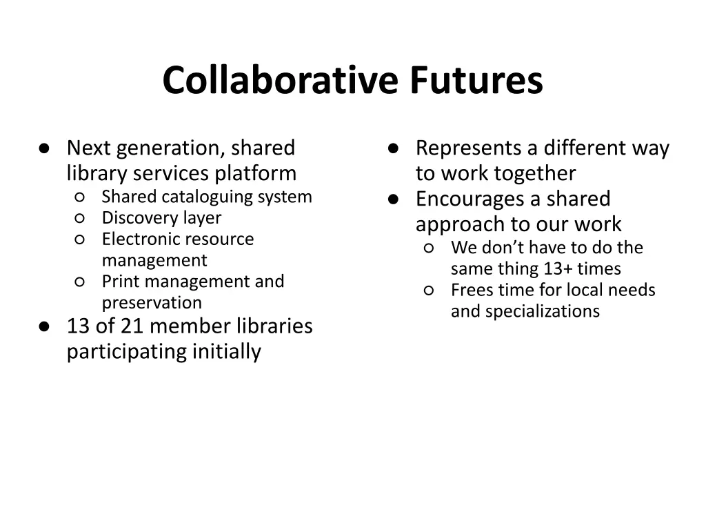 collaborative futures