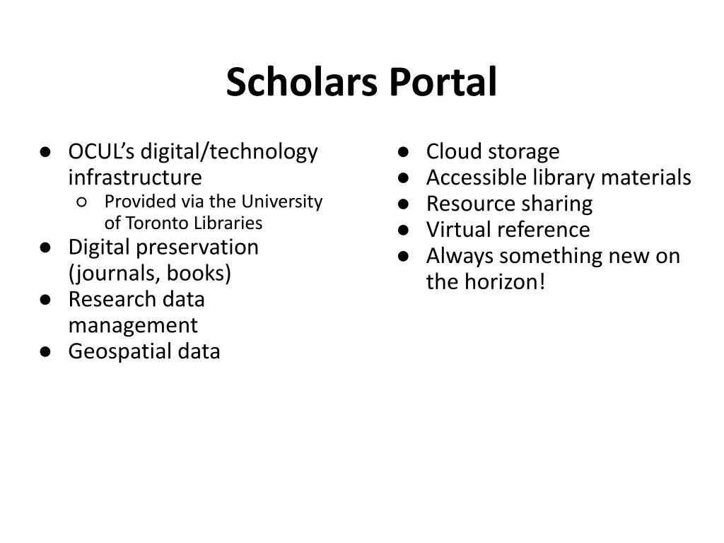 scholars portal