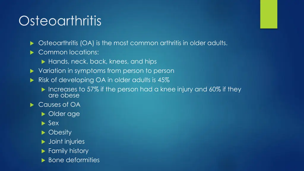 osteoarthritis