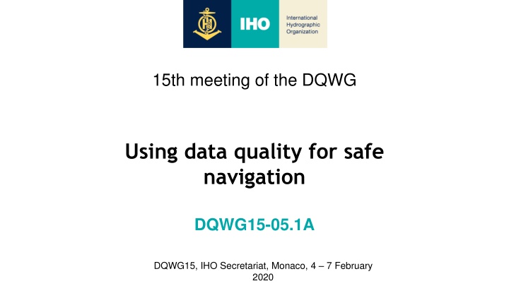 15th meeting of the dqwg