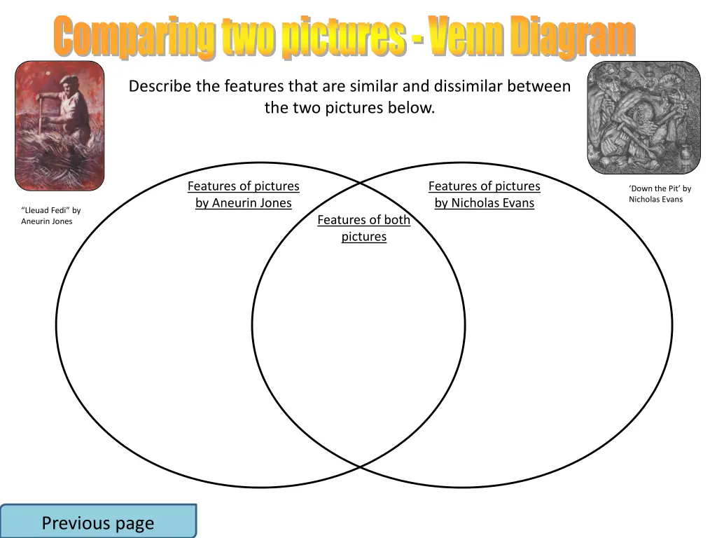 comparing two pictures venn diagram