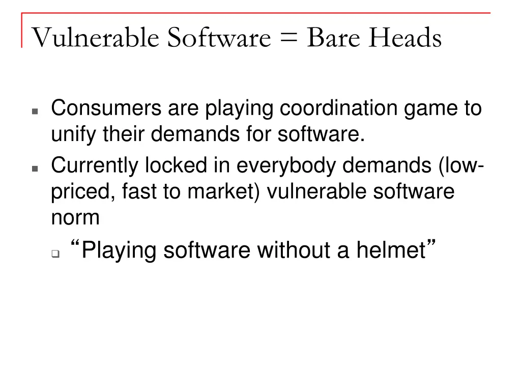 vulnerable software bare heads