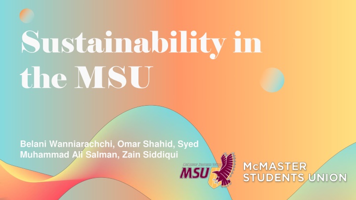 sustainability in the msu