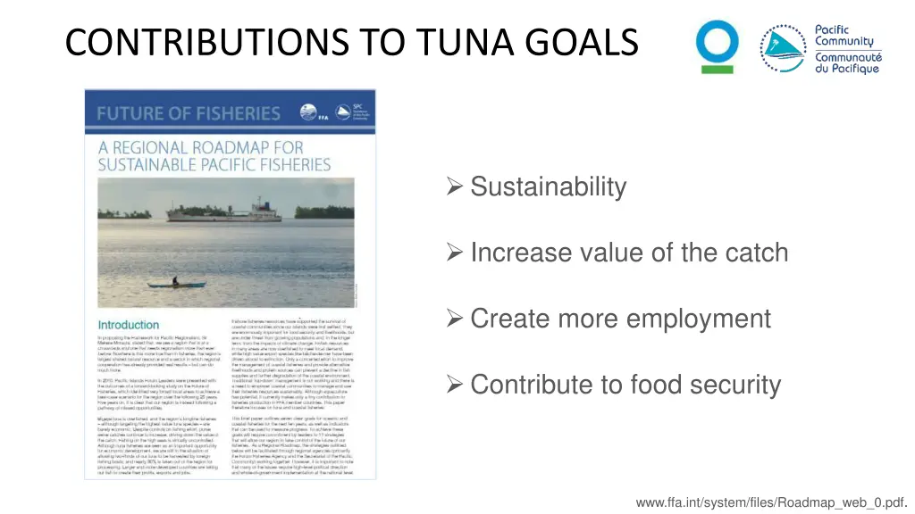 contributions to tuna goals