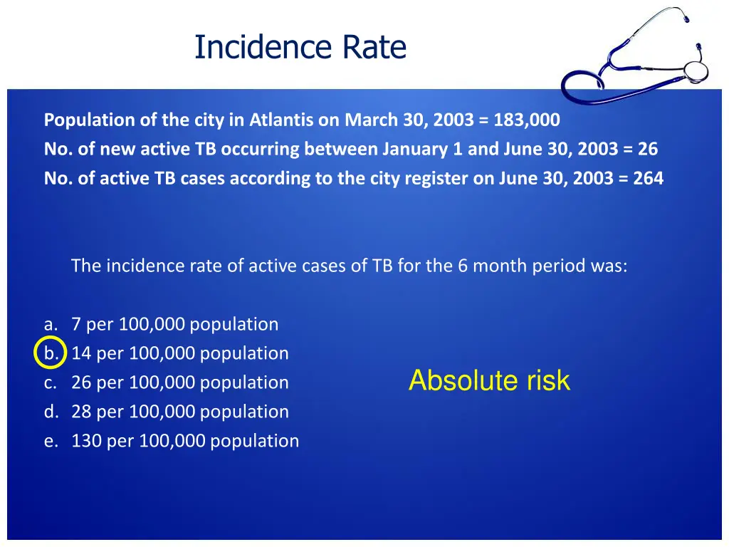 incidence rate