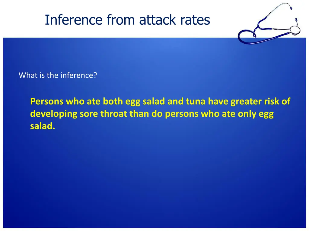 inference from attack rates