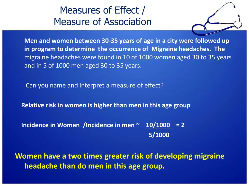 measures of effect measure of association