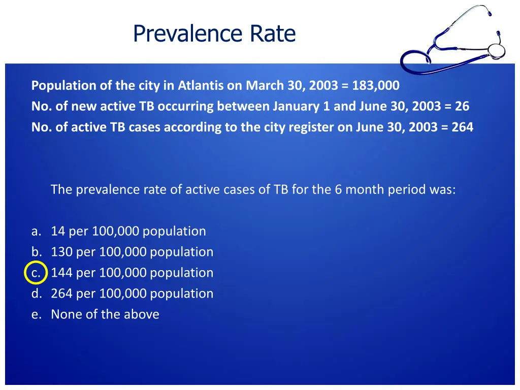 prevalence rate