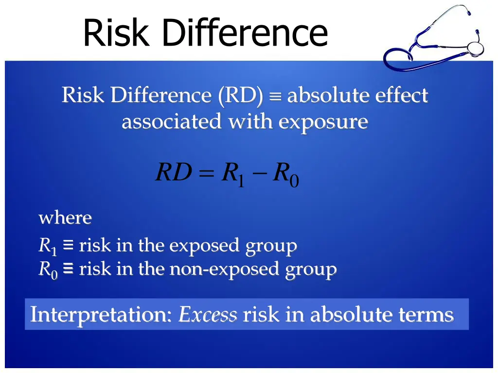 risk difference