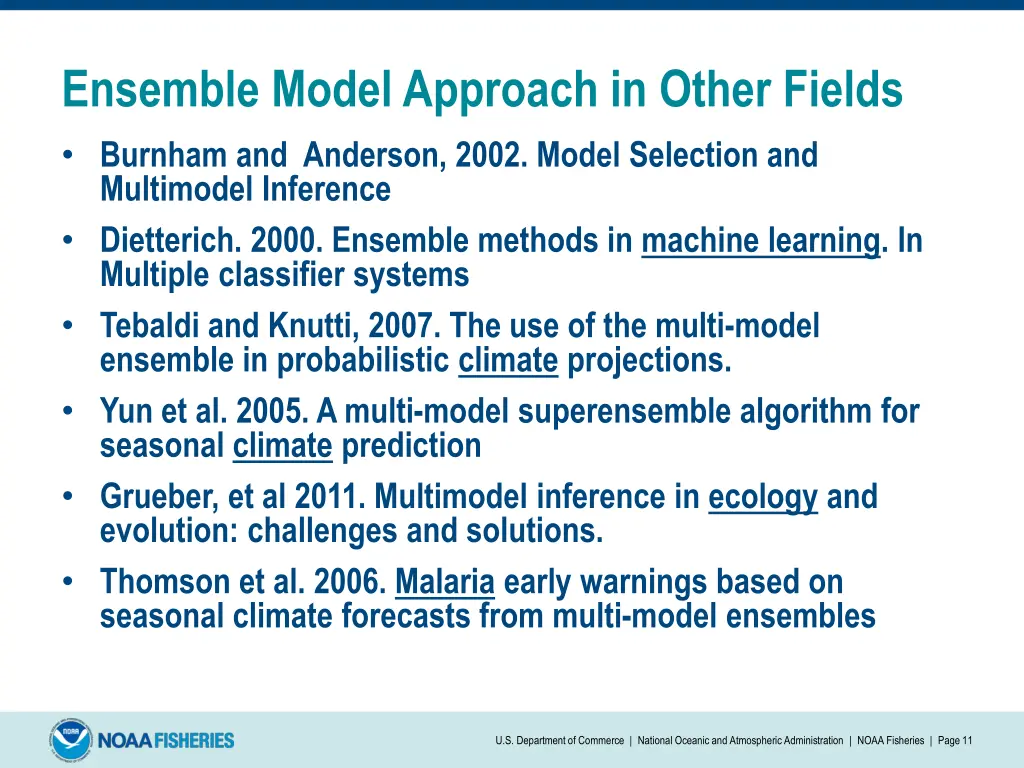 ensemble model approach in other fields burnham