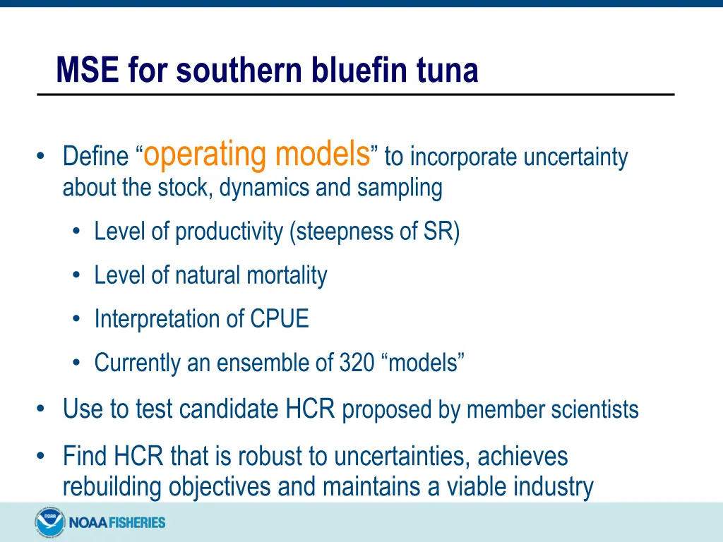 mse for southern bluefin tuna