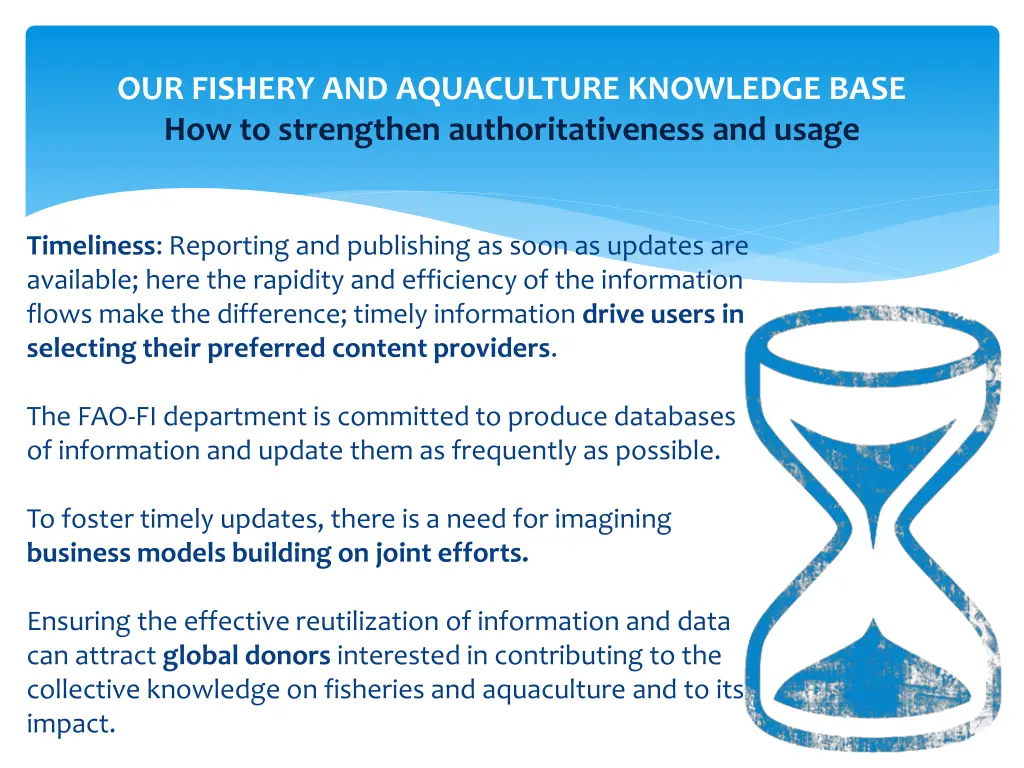 our fishery and aquaculture knowledge base 10