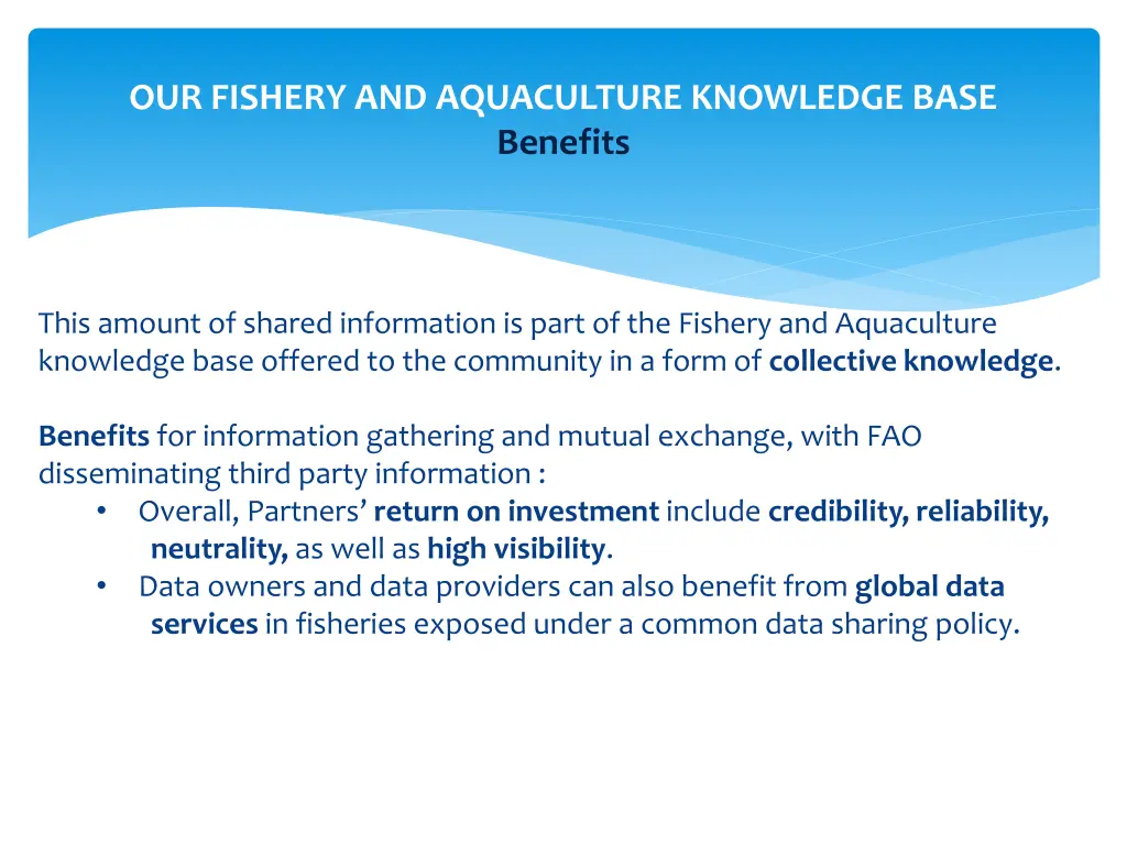 our fishery and aquaculture knowledge base 7