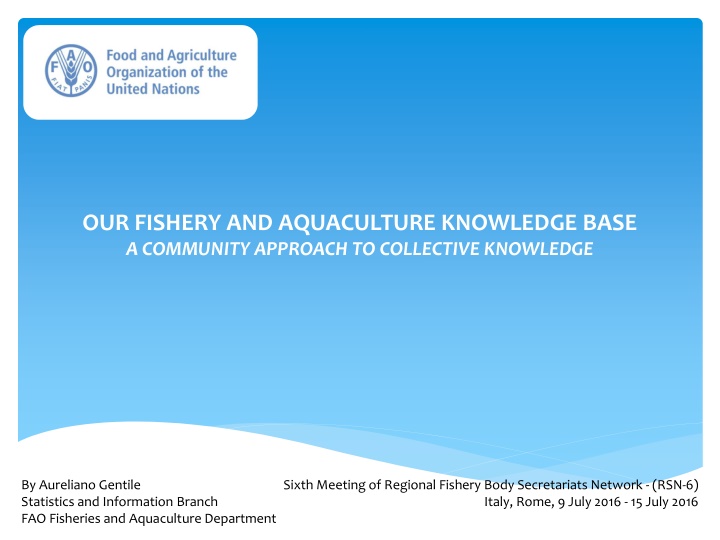 our fishery and aquaculture knowledge base