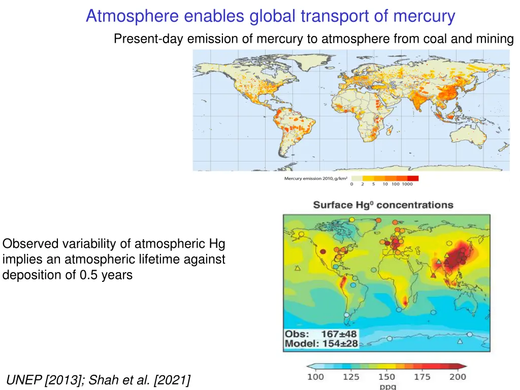 atmosphere enables global transport of mercury