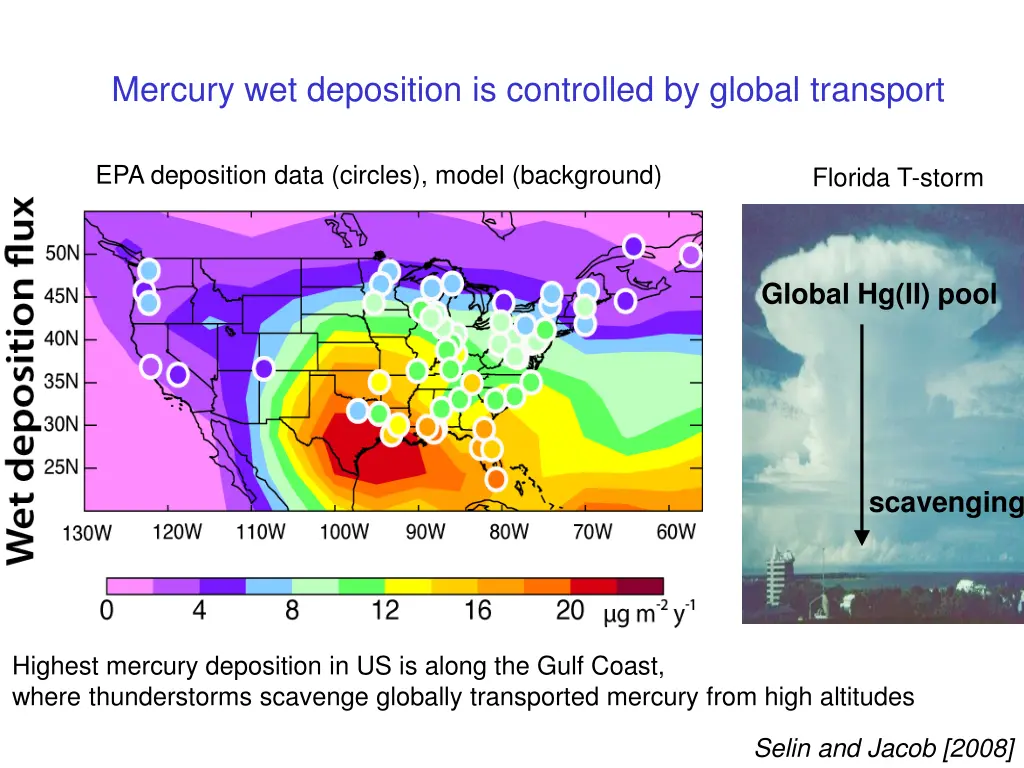 mercury wet deposition is controlled by global