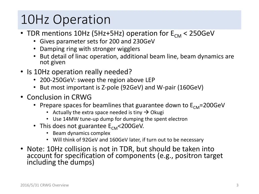 10hz operation tdr mentions 10hz