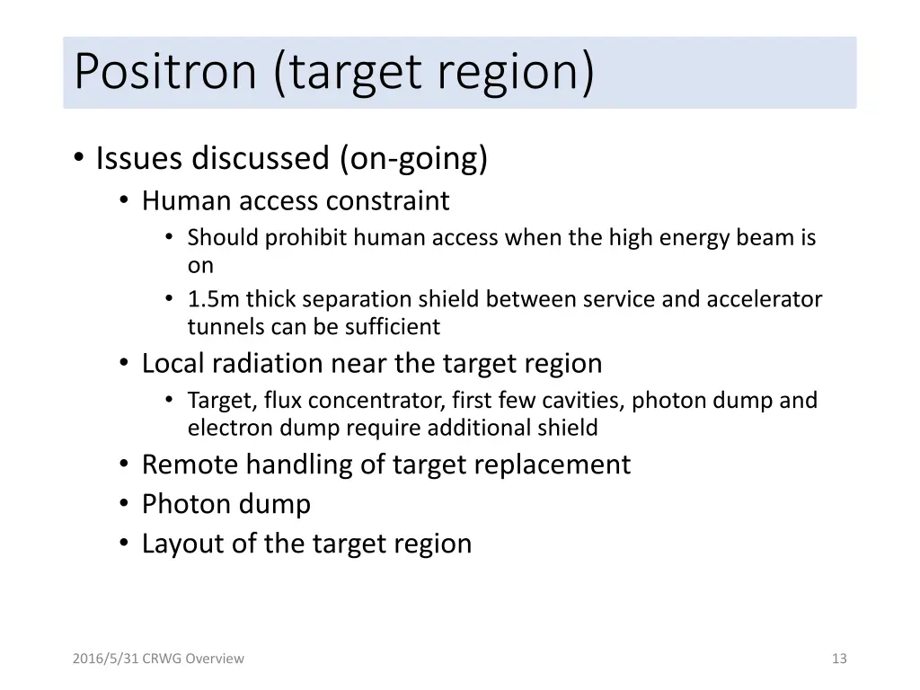 positron target region