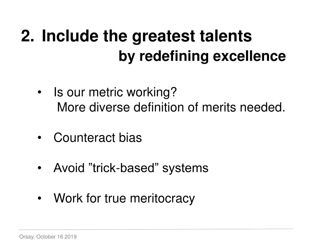 2 include the greatest talents by redefining