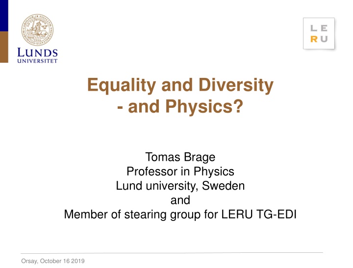 equality and diversity and physics