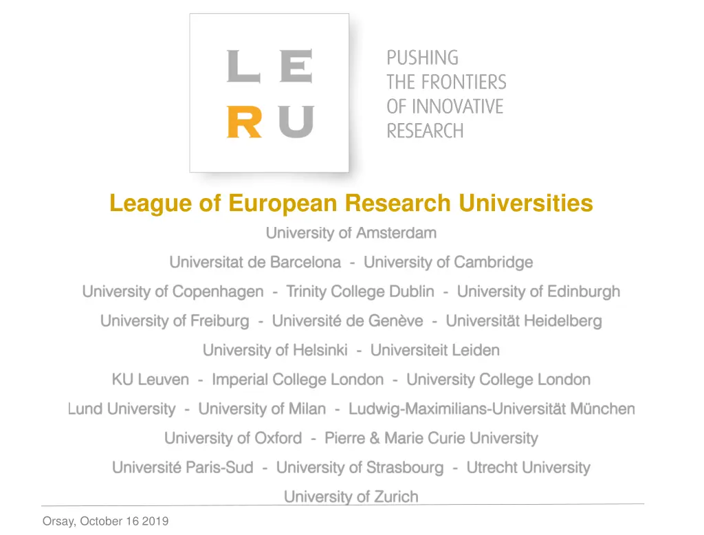 league of european research universities