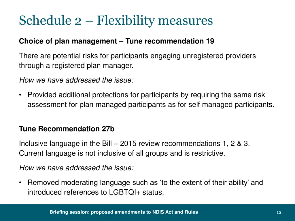 schedule 2 flexibility measures 3