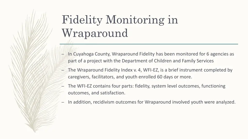 fidelity monitoring in wraparound