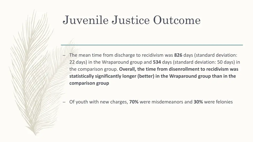 juvenile justice outcome