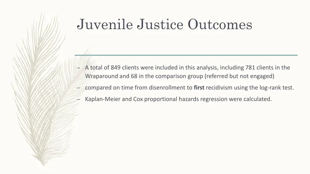 juvenile justice outcomes