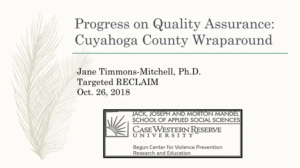 progress on quality assurance cuyahoga county